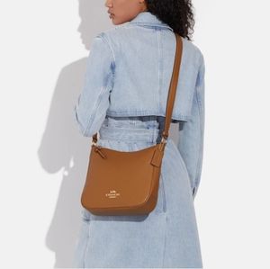 New! Ellie File Bag in COLOR:Gold/Light Saddle